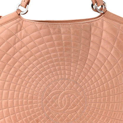 Iridescent Calfskin Large Sea Hit Tote Pink