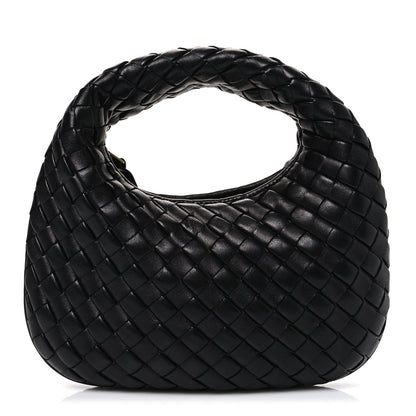 Nappa Intrecciato Baby Veneta Hobo Black