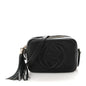 Pebbled Calfskin Small Soho Disco Bag Black