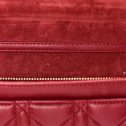 Lambskin Cannage Dioraddict Wallet On Chain Clutch Fuchsia