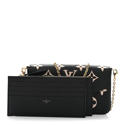 Empreinte Monogram Giant Felicie Pochette Black Beige