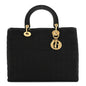Nylon Cannage Large Lady Dior Black