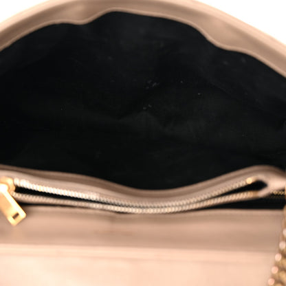 Calfskin Y Quilted Monogram Medium Loulou Chain Satchel Dark Beige