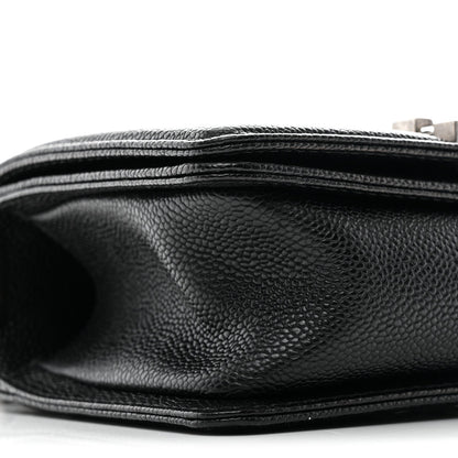 Caviar Quilted Small Boy Flap Black