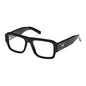 MCM Eyeglasses Square Full Rim, Shiny Black Frame and Clear Demo Lenses Lens MW5002001