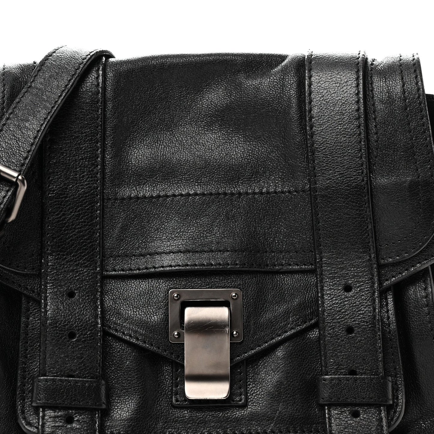 Lambskin PS1 Pouch Messenger Black
