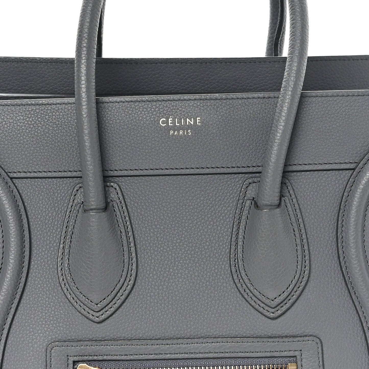 Baby Drummed Calfskin Micro Luggage Kohl