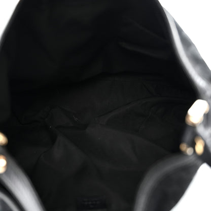 Monogram Large New Ladies Web Hobo Black