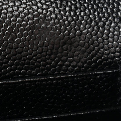 Grain De Poudre Matelasse Chevron Monogram Chain Wallet Black