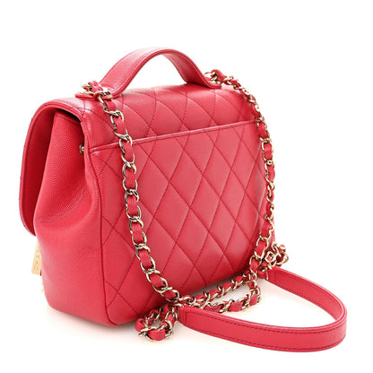 Caviar Quilted Medium Business Affinity Flap Pink