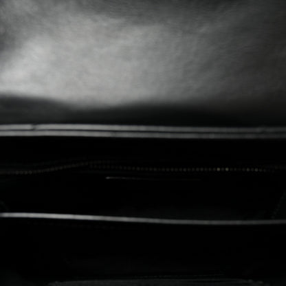 Calfskin Y Quilted Monogram Monochrome Toy Loulou Crossbody Bag Black