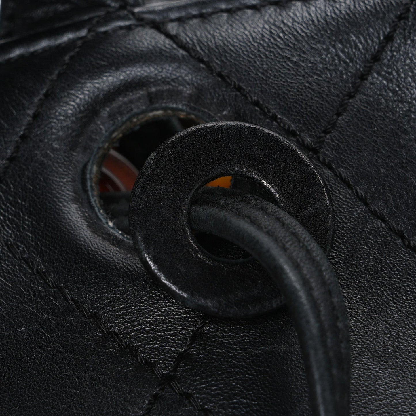 Lambskin Diamond Stitched Shoulder Bag Black