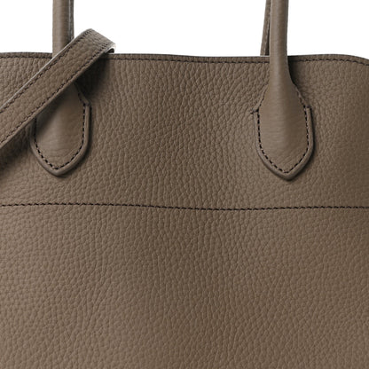 Matte Grained Calfskin Soft Margaux 12 Dark Taupe