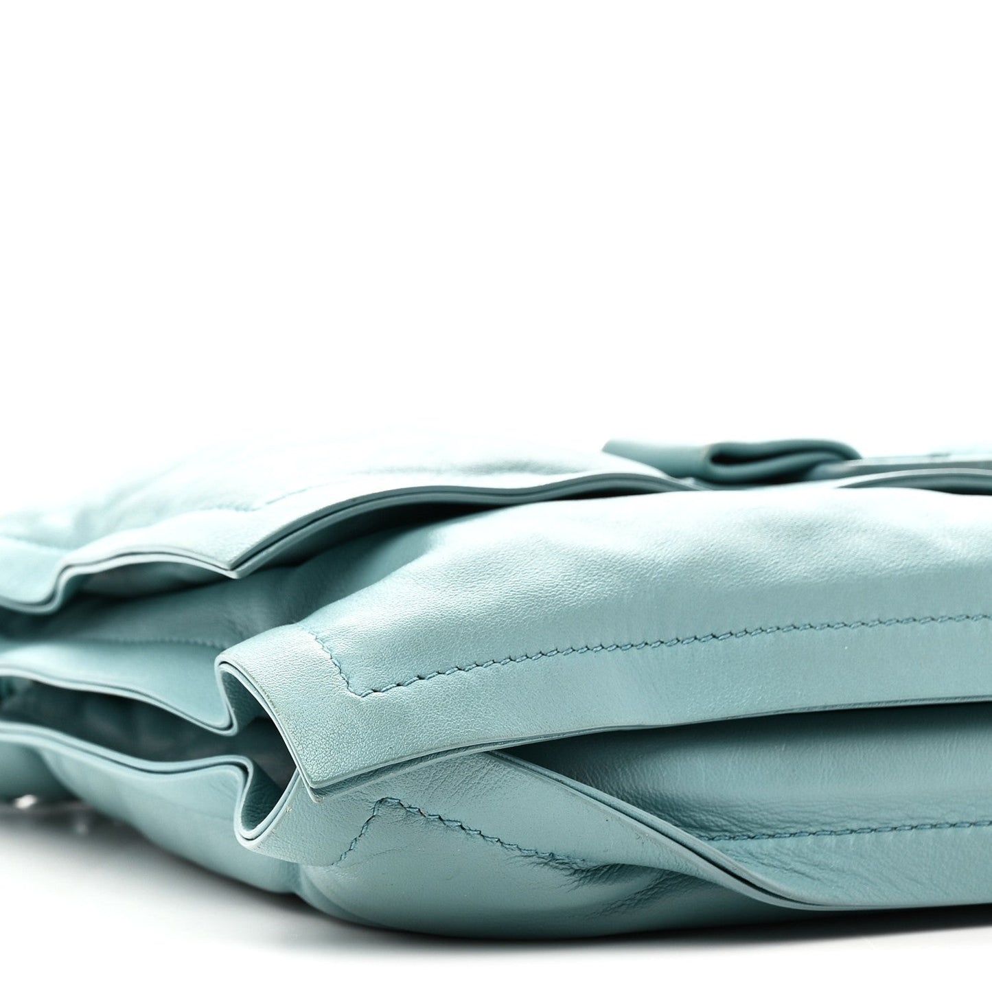 Calfskin Small Viva Bow Shoulder Bag Tyrone Turquoise