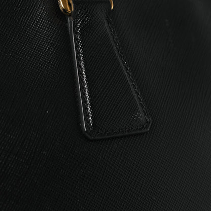 Saffiano Large Galleria Double Zip Tote Black