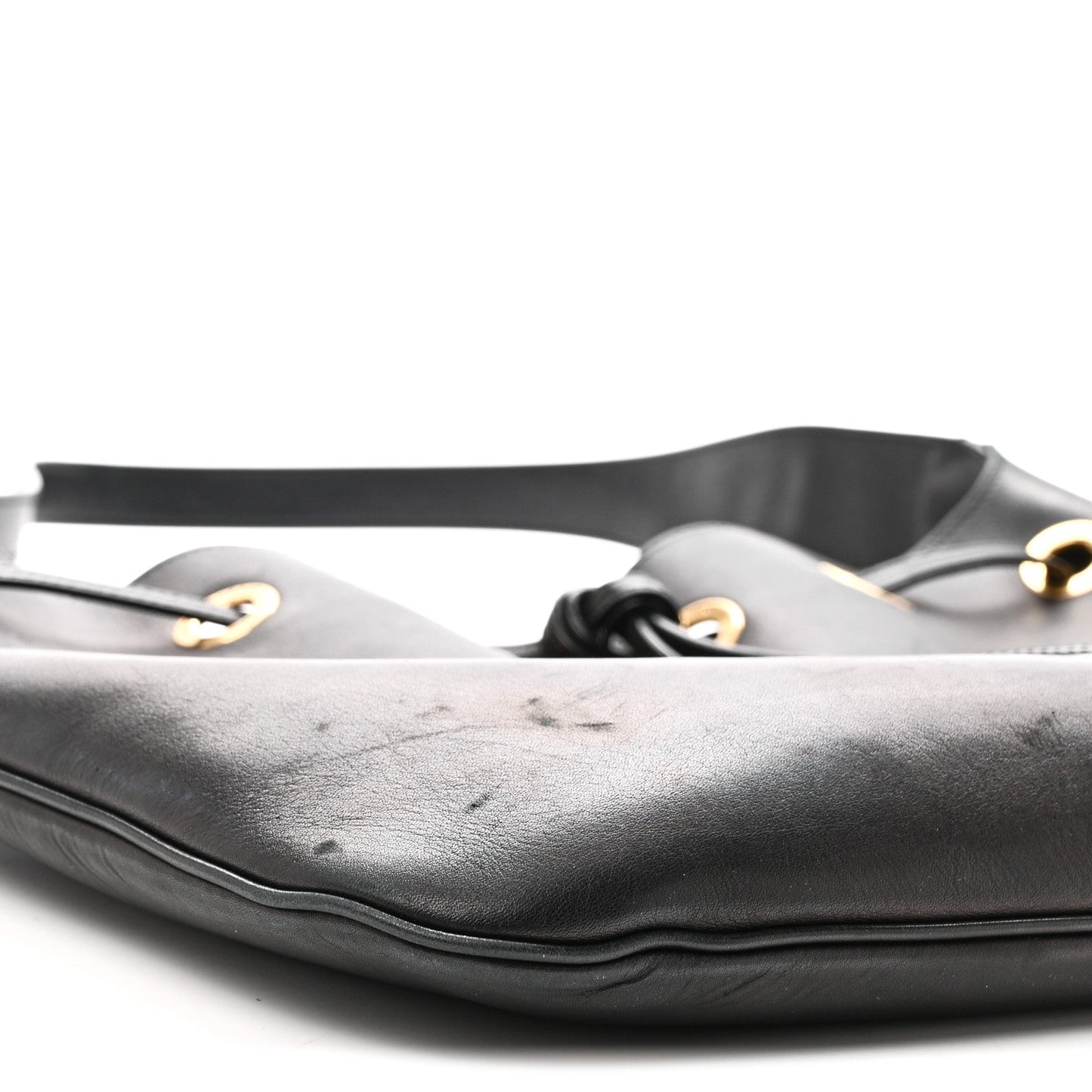 Smooth Calfskin Paris VII Large Flat Hobo Black