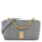 Lambskin Quilted Small Lola Bag Grey