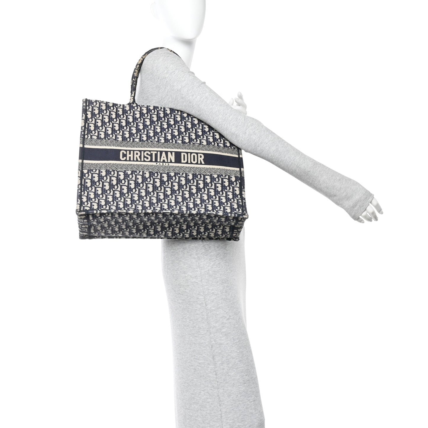 Oblique Large Book Tote Blue Multicolor