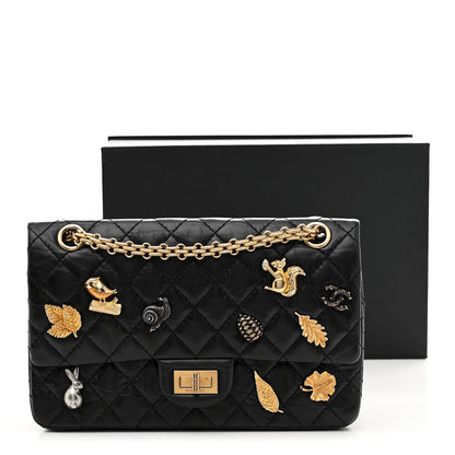 Aged Calfskin Lucky Charms 2.55 Reissue 225 Flap Black