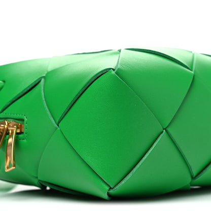 Lambskin Maxi Intrecciato Mini Cassette Camera Bag Parakeet