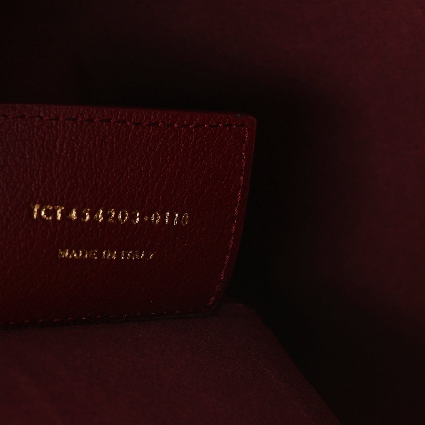 Calfskin Medium Shopping Tote Bordeaux