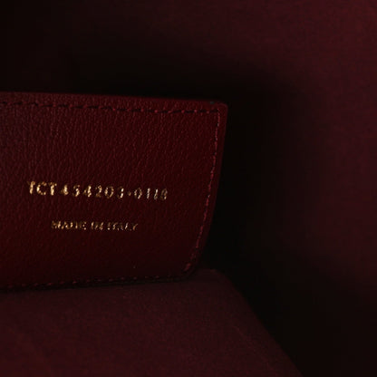 Calfskin Medium Shopping Tote Bordeaux