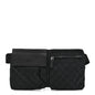 GG Monogram Double Pocket Belt Bag Black