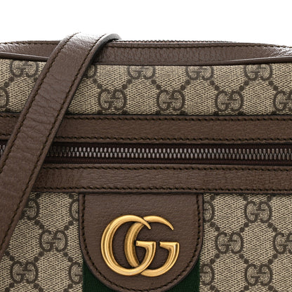 GG Supreme Monogram Web Small Ophidia Messenger Bag Brown