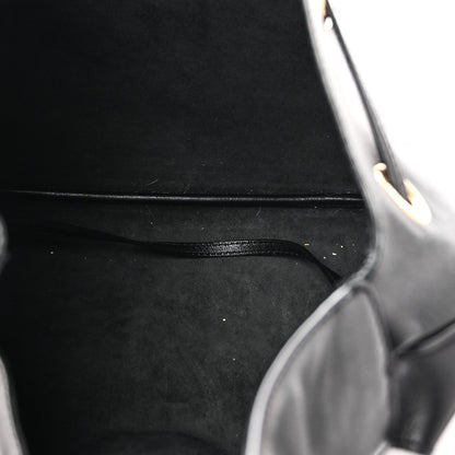 Smooth Calfskin Paris VII Large Flat Hobo Black