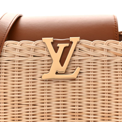 Rattan Calfskin Capucines BB Tan