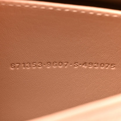 Extra Supple Calfskin Crocodile Embossed Small Downtown Shoulder Bag Nude Beige