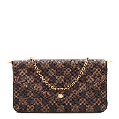 Damier Ebene Pochette Felicie Chain Wallet