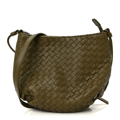 Nappa Intrecciato Crossbody Olive