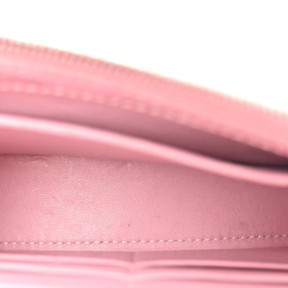 Shiny Calfskin Crocodile Embossed Hourglass Chain Bag Powder Pink