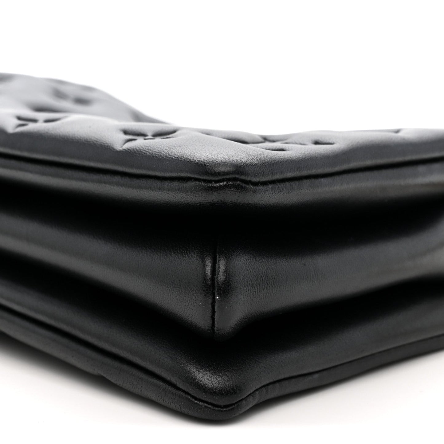 Lambskin Embossed Monogram Coussin BB Black