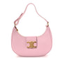 Smooth Calfskin Medium Strap Ava Triomphe Shoulder Pastel Pink