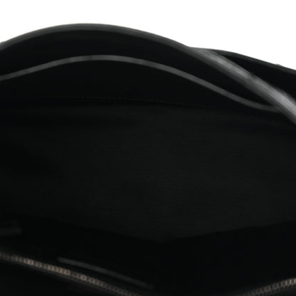 Crinkled Calfskin Matelasse Monogram Medium Niki Chain Satchel Black