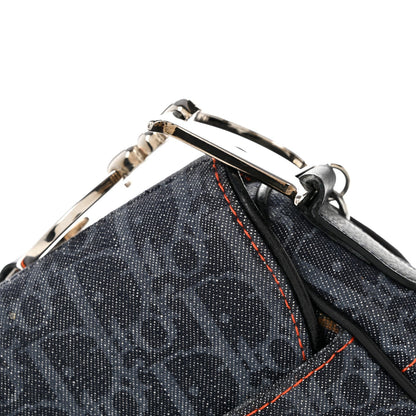 Denim Monogram Flight Saddle Bag