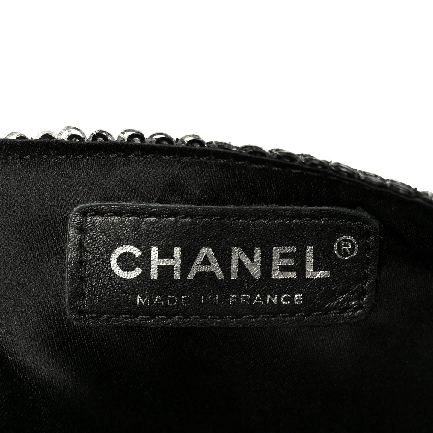 Sequin East West Flap Dark Silver