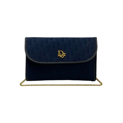 Christian Dior Trotter Leather Canvas Chain Mini Shoulder Bag