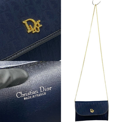 Christian Dior Trotter Leather Canvas Chain Mini Shoulder Bag