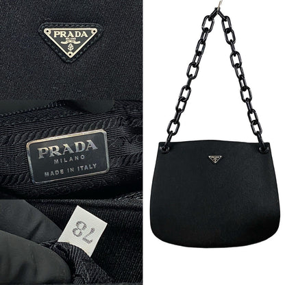 Prada Triangle Logo Canvas 2way Shoulder Bag