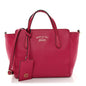 Dollar Calfskin Mini Swing Top Handle Bag Peonia Flower