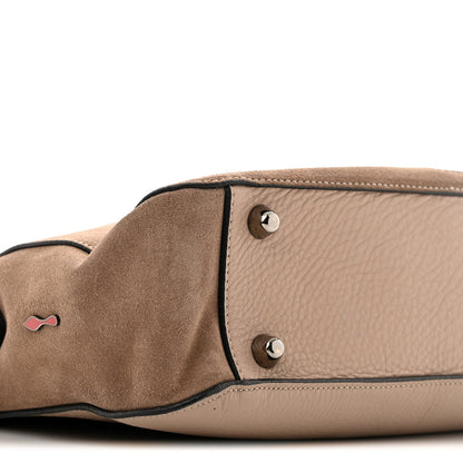 Suede Calfskin Aliosha Messenger Cappuccino Black