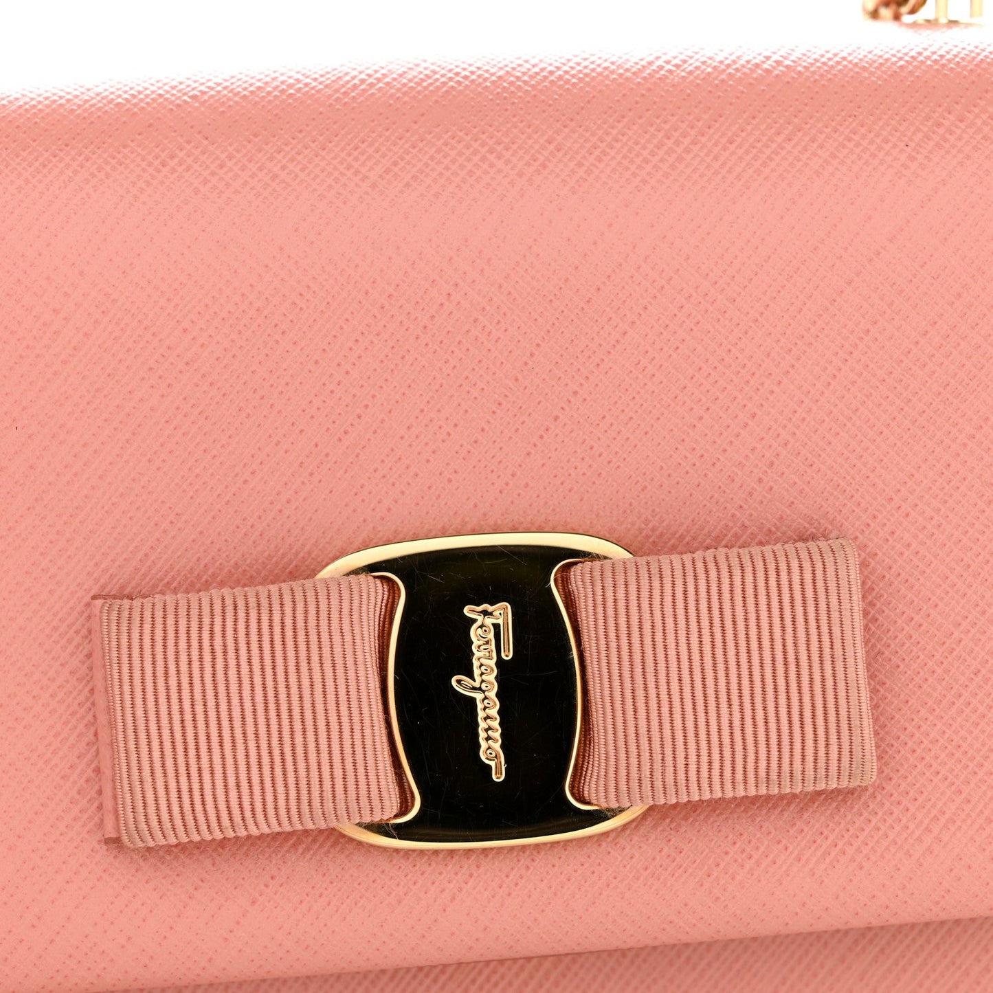 Hammered Calfskin Mini Vara Bow Crossbody Bag Pink