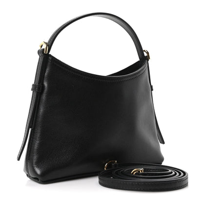 Tumbled Calfskin Nano Voyou Bag Black