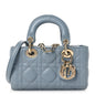 Lambskin Cannage Micro Lady D-Joy Cloud Blue
