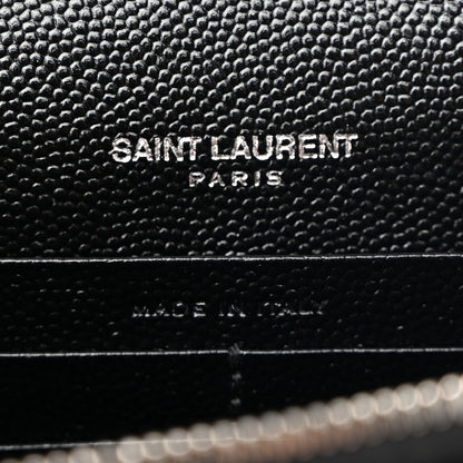Grain De Poudre Matelasse Chevron Monogram Chain Wallet Black