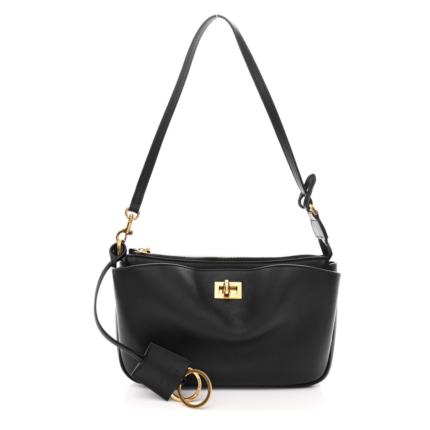 Natural Smooth Calfskin Rodeo Sling Pochette Black