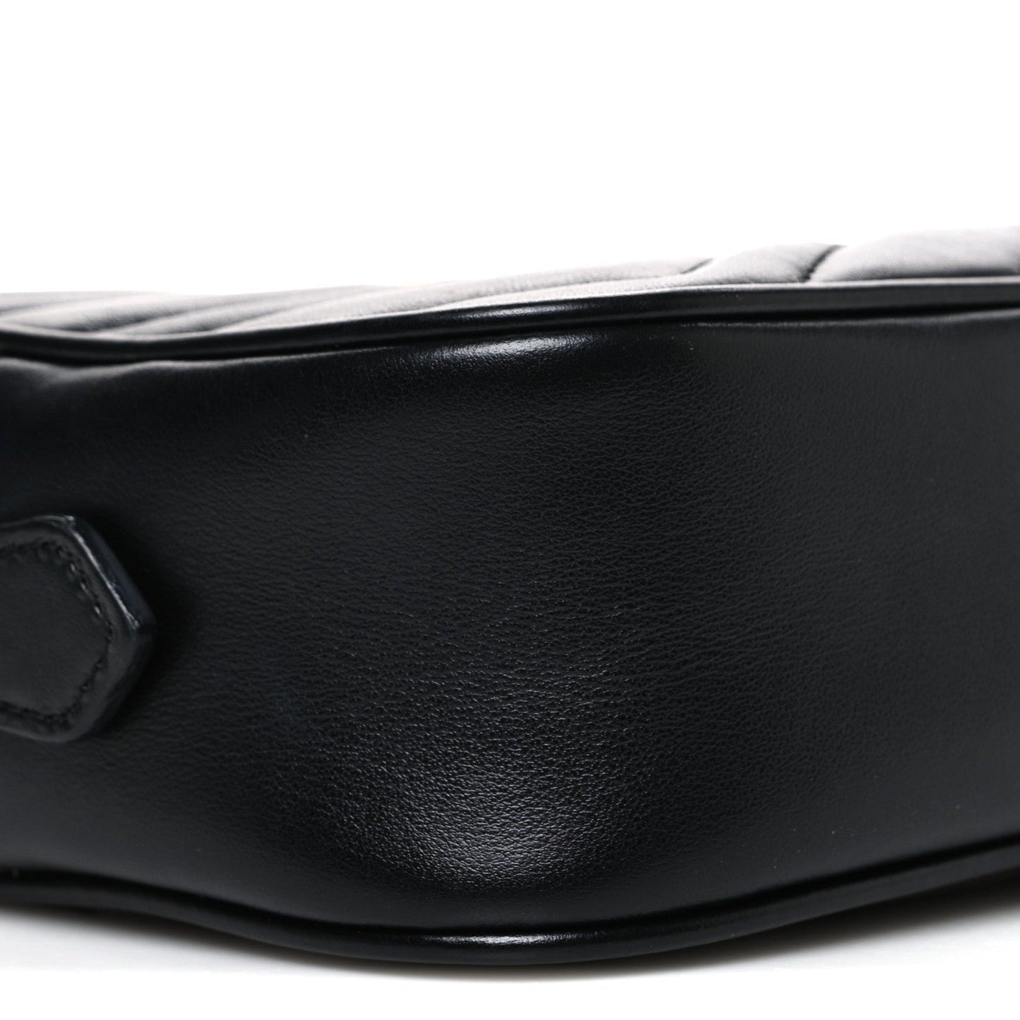 Calfskin Matelasse Mini GG Marmont Chain Shoulder Bag Black